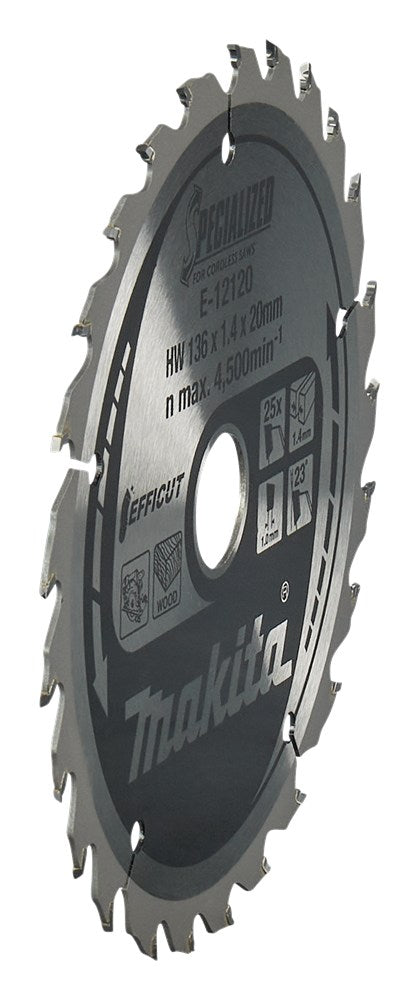Afbeelding Makita efficut zaagb 136x20x1,4 25t E-12120