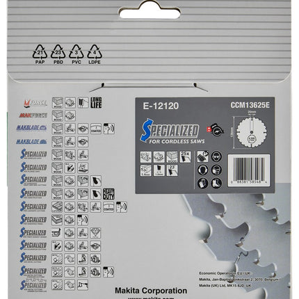 Afbeelding Makita efficut zaagb 136x20x1,4 25t E-12120