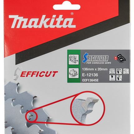 Afbeelding Makita efficut zaagb 136x20x1,4 45t E-12136