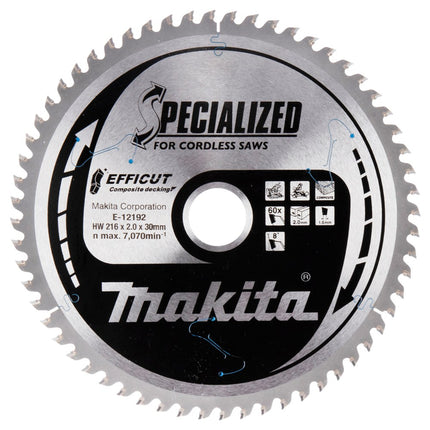 Afbeelding Makita hm zaagb effi compo 216x30x60t E-12192
