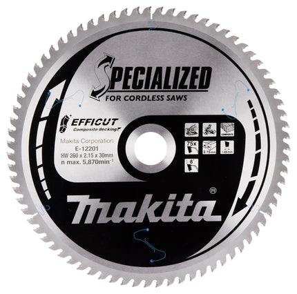 Afbeelding Makita hm zaagb effi compo 260x30x75t E-12201