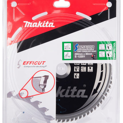 Afbeelding Makita hm zaagb effi compo 260x30x75t E-12201