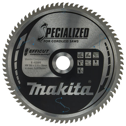 Afbeelding Makita hm zaagb effi compo 260x30x75t E-12201