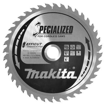 Afbeelding Makita hm zaagb effi compo 165x20x40t E-12223