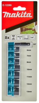 Afbeelding Makita krachtdoppenset 8-dlg 1/4 E-12289