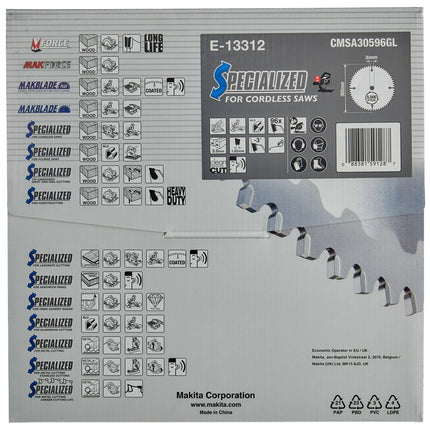 Afbeelding Makita efficut zaagb 305x30 96t alu E-13312