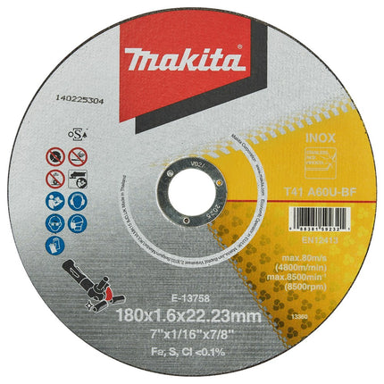 Afbeelding Makita doorslijps 180x1,6x22,23 rvs E-13758