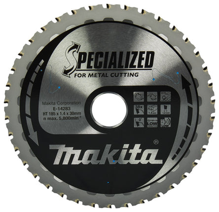 Afbeelding Makita zaagb staal 185x30 38t 0g E-14283