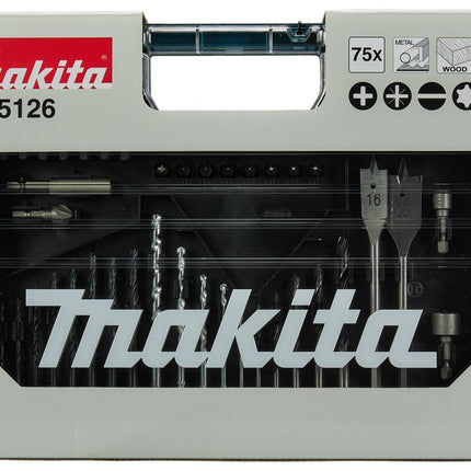Afbeelding Makita boor-/schrbitset 75-delig E-15126