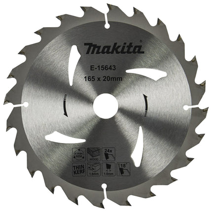 Afbeelding Makita cirkelzaagbl 165x20x1,6 24t E-15643