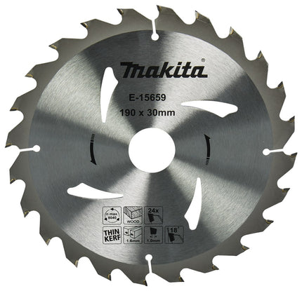 Afbeelding Makita cirkelzaagbl 190x20x1,6 24t E-15659