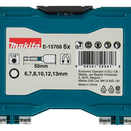 Afbeelding Makita doppenset 6-dlg imp blk E-15768