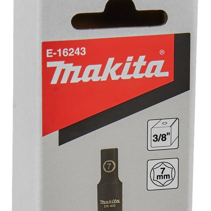 Afbeelding Makita krachtdop impbl 3/8 7mm lang E-16243