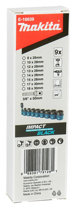 Afbeelding Makita krachtdopset impbl 3/8 9-dlg E-16639
