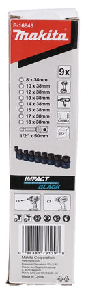 Afbeelding Makita krachtdopset impbl 1/2 9-dlg E-16645