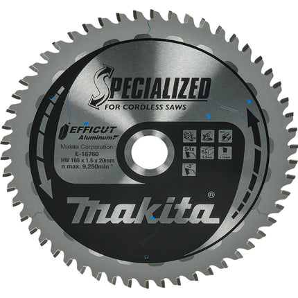Afbeelding Makita hm zaagb 165x20mm 54t -3g alu E-16760