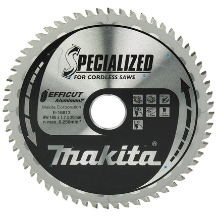 Afbeelding Makita hm zaagb 185x30mm 60t 0g alu E-16813