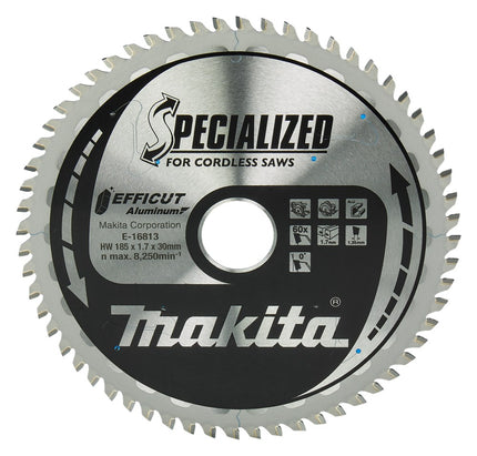 Afbeelding Makita hm zaagb 185x30mm 60t 0g alu E-16813