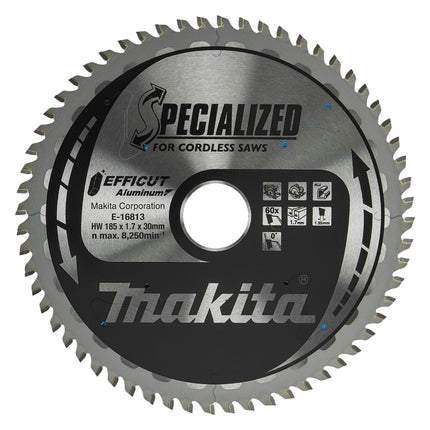 Afbeelding Makita hm zaagb 185x30mm 60t 0g alu E-16813