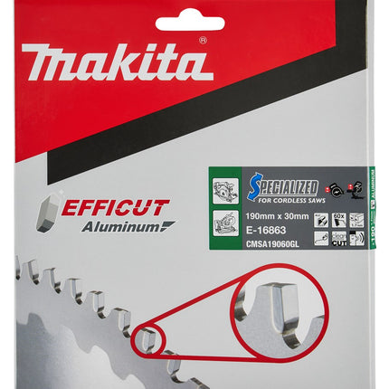 Afbeelding Makita hm zaagb 190x30mm 60t 0g alu E-16863