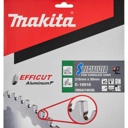 Afbeelding Makita hm zaagb 216x30mm 63t 0g alu E-16916