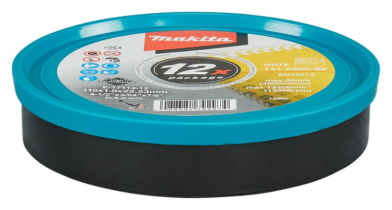Afbeelding Makita doorsl.sch. 115x1,0 rvs 12st E-17114-12