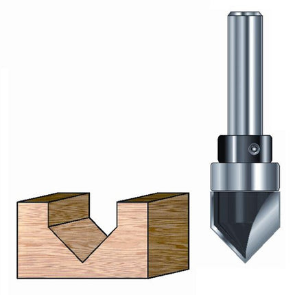 Afbeelding ENT v-groeffrees hm met lager schacht 8 mm 12180