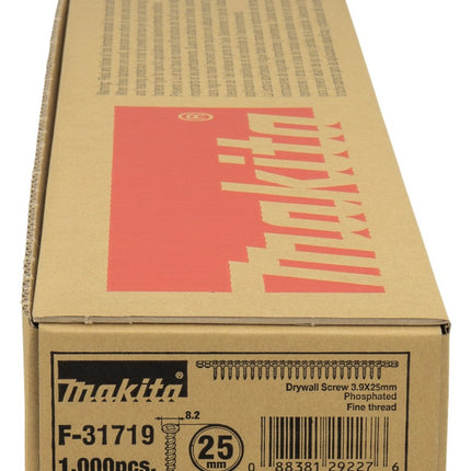 Afbeelding Makita schroefl.3,9x25 gips fosfat. F-31719