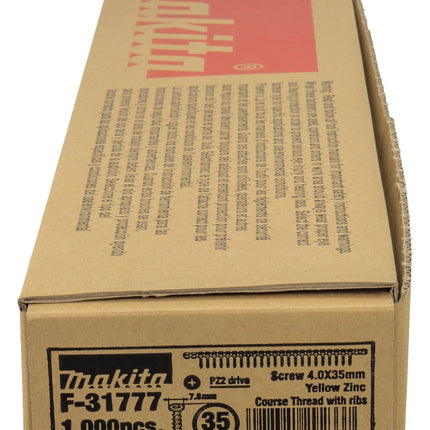Afbeelding Makita schroefl.4,0x35 spnplt geelp. F-31777