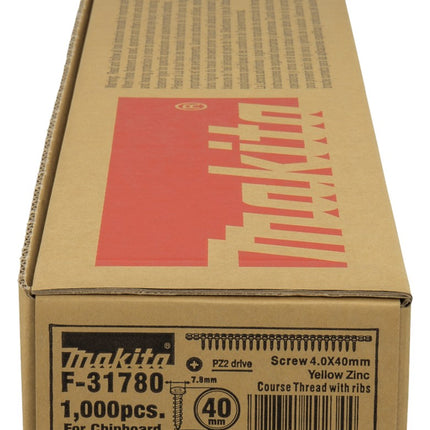 Afbeelding Makita schroefl.4,0x40 spnplt geelp. F-31780