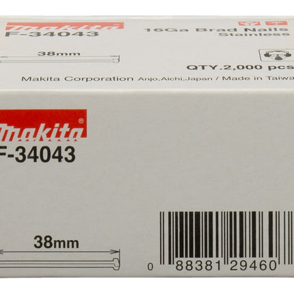 Afbeelding Makita brad 38mm rvs F-34043