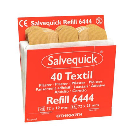 Cederroth Salvequick Pleisters Navulling Textiel 6444 6x40 - 7310610064440