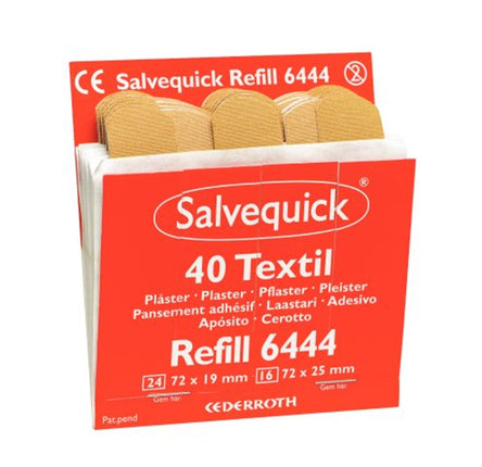 Cederroth Salvequick Pleisters Navulling Textiel 6444 6x40 - 7310610064440