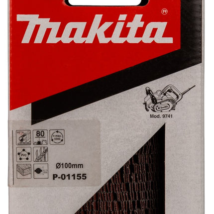 Afbeelding Makita schuurrol k80 100x120 mm red P-01155