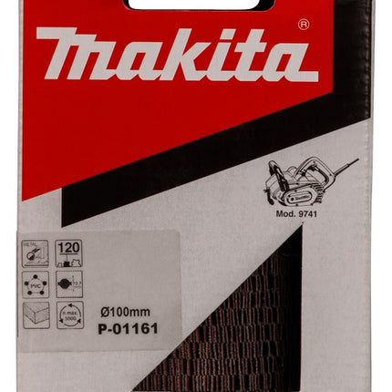 Afbeelding Makita schuurrol k120 100x120 mm red P-01161