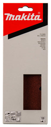 Afbeelding Makita schuurvel k100 93x228 red g. P-31865