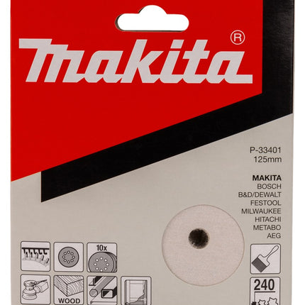 Afbeelding Makita schuurschijf k240 125 white v. P-33401