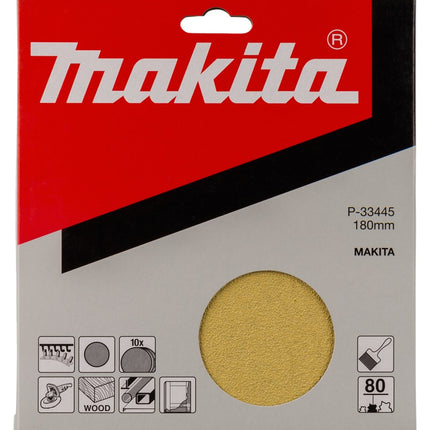 Afbeelding Makita schuurschijf k80 180 yellow v. P-33445
