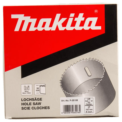 Afbeelding Makita gatzaag 152mm bi-metaal wit P-35106