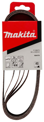 Afbeelding Makita schuurband k40 30x533 red P-36675
