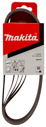 Afbeelding Makita schuurband k60 30x533 red P-36681