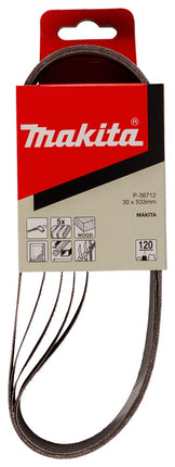 Afbeelding Makita schuurband k120 30x533 red P-36712