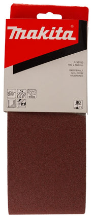 Afbeelding Makita schuurband k80 100x560 red P-36762