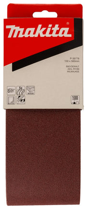 Afbeelding Makita schuurband k100 100x560 red P-36778