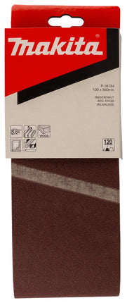 Afbeelding Makita schuurband k120 100x560 red P-36784