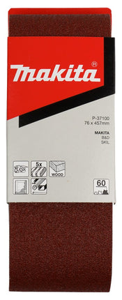 Afbeelding Makita schuurband k60 76x457 red P-37100