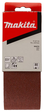 Afbeelding Makita schuurband k80 76x457 red P-37116