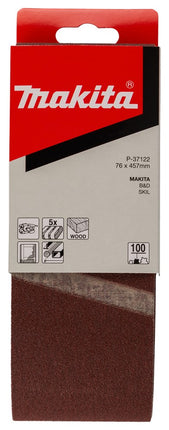 Afbeelding Makita schuurband k100 76x457 red P-37122