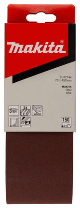 Afbeelding Makita schuurband k150 76x457 red P-37144