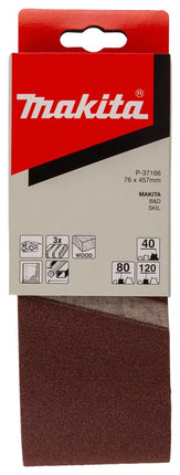 Afbeelding Makita assorti k40/80/120 76x457 red P-37166